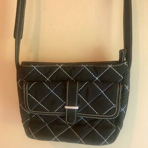 Vera Bradley Black Quilted Crossbody Bag with Adjustable Strap